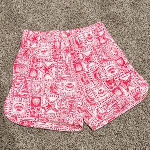 Lilly Pulitzer Pink Starfish Patterned Athletic Shorts
